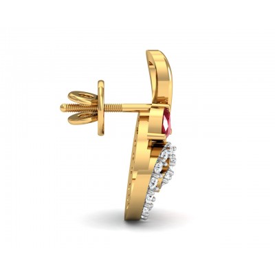 Gia Tourmaline Diamond Earrings in Gold